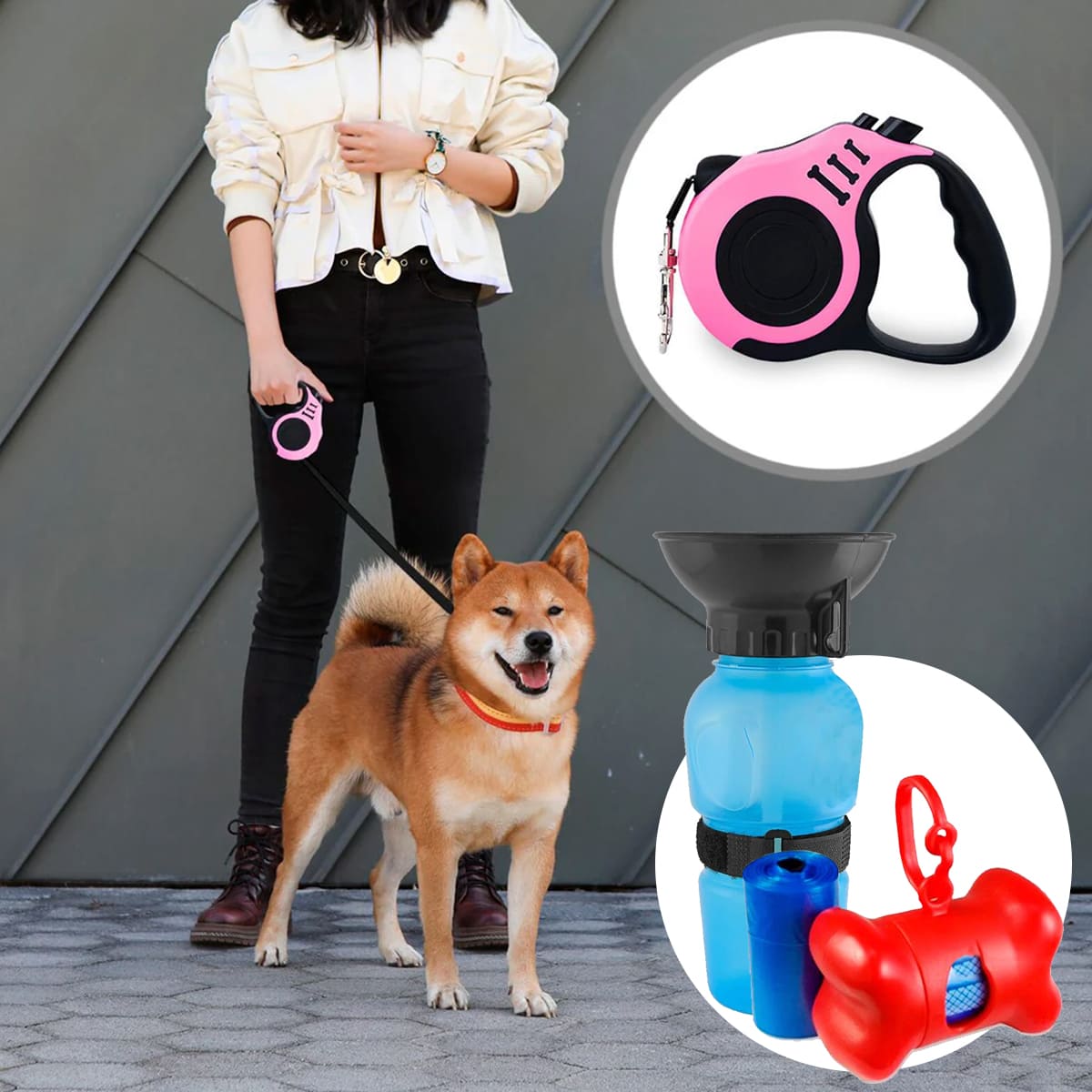 Kit Dispensador + Correa + Bebedero COMK